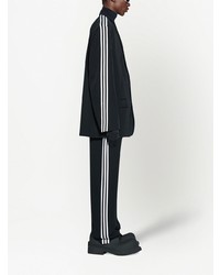 schwarzes vertikal gestreiftes Sakko von Balenciaga