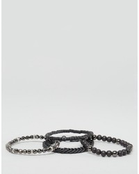 schwarzes Perlen Armband von Icon Brand