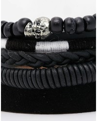 schwarzes Perlen Armband von Asos