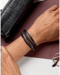 schwarzes Perlen Armband von Seven London