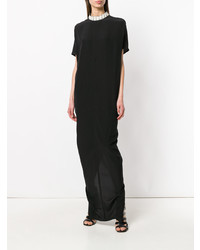 schwarzes Perlen Maxikleid von Rick Owens