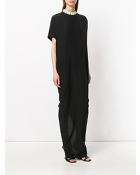 schwarzes Perlen Maxikleid von Rick Owens