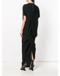 schwarzes Perlen Maxikleid von Rick Owens