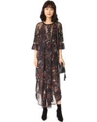 schwarzes Perlen Maxikleid von Free People