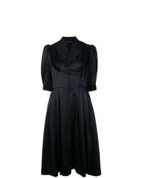 schwarzes verziertes ausgestelltes Kleid von Comme Des Garçons Vintage
