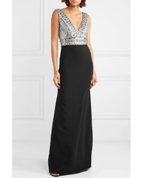 schwarzes verziertes Ballkleid von Jenny Packham