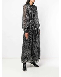 schwarzes verziertes Ballkleid von MSGM