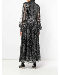 schwarzes verziertes Ballkleid von MSGM