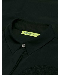 schwarzes verziertes Businesshemd von Versace Jeans