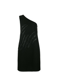 schwarzes verziertes gerade geschnittenes Kleid aus Pailletten von Victoria Victoria Beckham