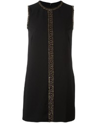 schwarzes verziertes gerade geschnittenes Kleid von Dsquared2