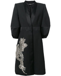 schwarzes verziertes Kleid von Alexander McQueen
