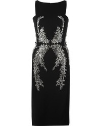 schwarzes verziertes Kleid von Antonio Berardi