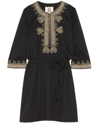 schwarzes verziertes Kleid von Figue