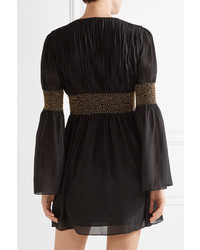 schwarzes verziertes Kleid von Rachel Zoe