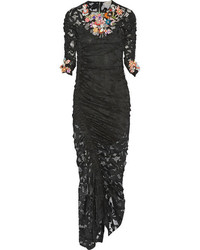 schwarzes verziertes Kleid von Preen by Thornton Bregazzi