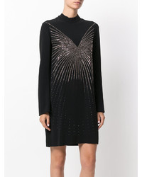 schwarzes verziertes Kleid von Stella McCartney