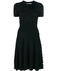 schwarzes verziertes Kleid von Valentino