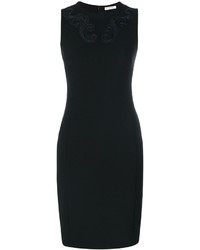 schwarzes verziertes Kleid von Versace