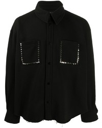 schwarzes verziertes Langarmhemd von DUOltd