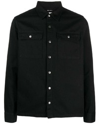 schwarzes verziertes Langarmhemd von Ksubi
