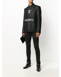 schwarzes verziertes Langarmhemd von Just Cavalli