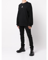 schwarzes verziertes Langarmshirt von Mastermind Japan