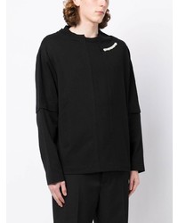 schwarzes verziertes Langarmshirt von Simone Rocha