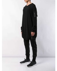 schwarzes verziertes Langarmshirt von Julius