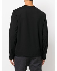 schwarzes verziertes Langarmshirt von Prada
