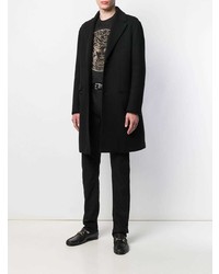 schwarzes verziertes Langarmshirt von Versace