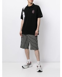 schwarzes verziertes Polohemd von A Bathing Ape