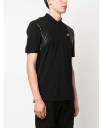 schwarzes verziertes Polohemd von Philipp Plein