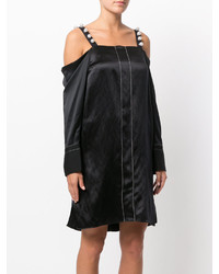 schwarzes verziertes schulterfreies Kleid von 3.1 Phillip Lim