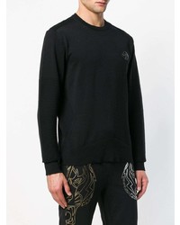 schwarzes verziertes Sweatshirt von Plein Sport