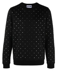schwarzes verziertes Sweatshirt von Moschino