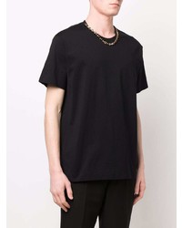 schwarzes verziertes T-Shirt mit einem Rundhalsausschnitt von Givenchy