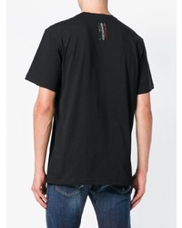 schwarzes verziertes T-Shirt mit einem Rundhalsausschnitt von Frankie Morello