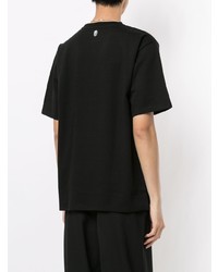 schwarzes verziertes T-Shirt mit einem Rundhalsausschnitt von BAPE BLACK *A BATHING APE®