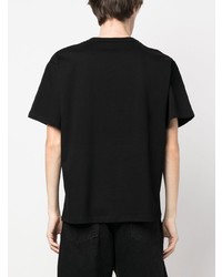 schwarzes verziertes T-Shirt mit einem Rundhalsausschnitt von Misbhv