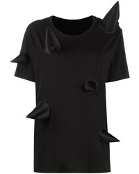 schwarzes verziertes T-Shirt mit einem Rundhalsausschnitt von Viktor & Rolf