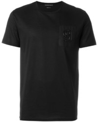 schwarzes verziertes T-shirt von Alexander McQueen