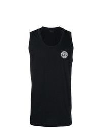 schwarzes verziertes Trägershirt von Versace