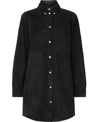 schwarzes Wildledershirtkleid von Isabel Marant Etoile