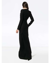 schwarzes Wollballkleid von Saint Laurent