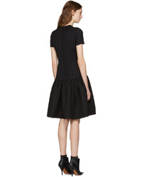 schwarzes Wollkleid von Alexander McQueen