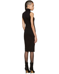 schwarzes Wollkleid von Rick Owens Lilies