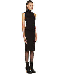 schwarzes Wollkleid von Rick Owens Lilies