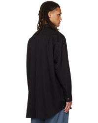 schwarzes Wolllangarmhemd von Magliano