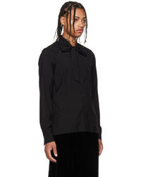 schwarzes Wolllangarmhemd von Dries Van Noten
